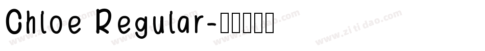 Chloe Regular字体转换